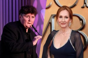 Linda Riley rebateu J.K. Rowling após comentário sobre Semana da Visibilidade Lésbica (Imagem: Reprodução/PinkNews/TheSun).