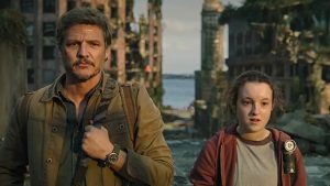 Pedro Pascal como Joel e Bella Ramsey como Ellie em The Last of Us (Reprodução / HBO)