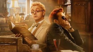 Aziraphale e Crowley em pôster de Good Omens 2 (Divulgação / Prime Video)