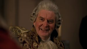 Rei George III (James Fleet) em Bridgerton (Reprodução / Netflix)