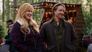 Alexandra Breckenridge como Mel Monroe, Martin Henderson como Jack Sheridan em Virgin River (Divulgação / Netflix)